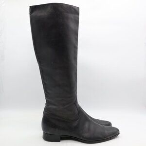 Ralph Lauren Collection Black Leather Riding Women's Size 10.5 B Zip Tall Boots